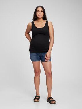 NWT GAP 4" Maternity Inset Panel Denim Shorts